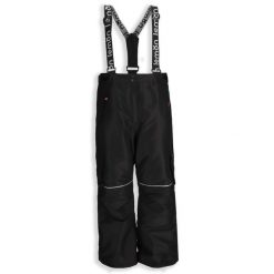 Spodnie narciarskie dla dzieci z szelkami Lemon Explore ZL5 czarne. Czarne spodnie materiałowe dla dziewczynek LEMON explore, na zimę, bez wzorów, z materiału. Za 259.90 zł.