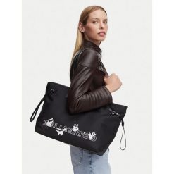 Torebka KARL LAGERFELD. Czarne torebki do ręki damskie KARL LAGERFELD, bez wzorów, bez dodatków. Za 849.99 zł.