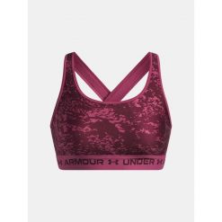 Biustonosz Sportowy Damski Under Armour Top Mid Crossback. Czerwone obuwie sportowe damskie Under Armour, bez wzorów, na fitness i siłownię. Za 159.99 zł.