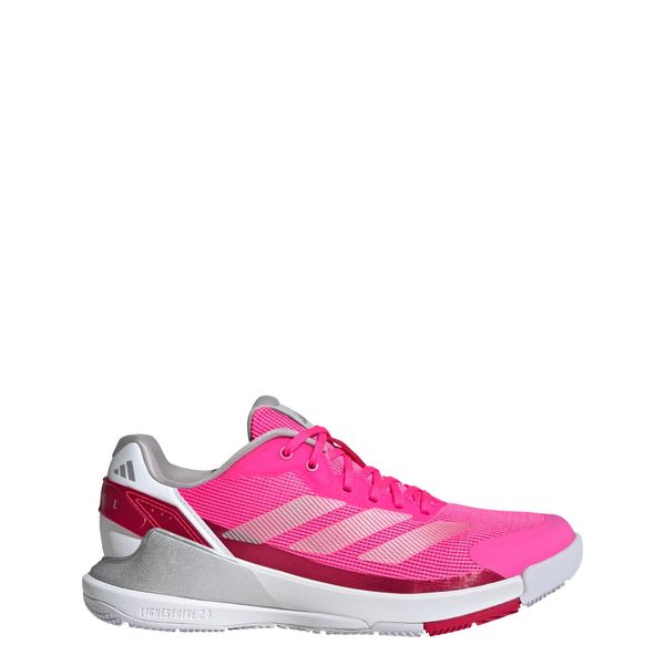 Buty Crazyquick Lightstrike Padel. Czerwone obuwie sportowe damskie Adidas, bez wzorów, z materiału. Za 382.40 zł.