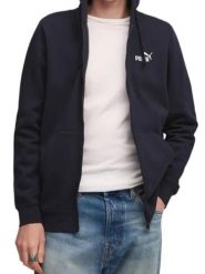 Bluza na co dzień Męska PumaKaptur Zasuwana Bawełniana Sportowa Ciepła. Niebieskie bluzy męskie Puma, m, bez wzorów, z bawełny, bez kaptura, do piłki nożnej. Za 179.00 zł.