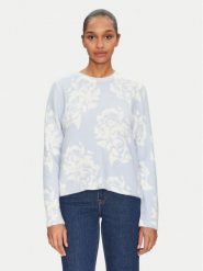 Morgan Sweter 251-MPETAL Błękitny Regular Fit. Niebieskie swetry damskie Morgan, s, bez wzorów, z syntetyku, bez kołnierzyka, bez ramiączek, bez kaptura. Za 149.99 zł.