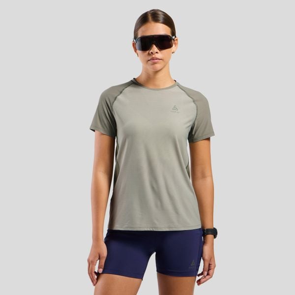 Koszulka do biegania damska Odlo X-Alp Trail T-Shirt Crew Neck S/S. Brązowe koszulki sportowe damskie Odlo, s, bez wzorów, sportowe, bez kołnierzyka. Za 240.99 zł.