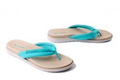 INBLU SF-04 094 lazurowy, klapki damskie. Zielone klapki damskie Inblu, bez wzorów, z materiału, bez obcasa, na płaskiej podeszwie. Za 83.99 zł.