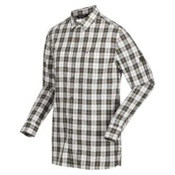 Koszula turystyczna męska Lance z długim rękawem. Zielone koszule męskie Regatta, m, bez wzorów, sportowe, bez kołnierzyka, bez ramiączek. Za 135.25 zł.