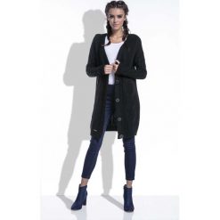 Czarny Kardigan w Warkocze Zapinany na Guziki. Kardigany damskie Molly.pl. Za 169.90 zł.