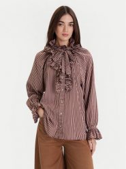 ViCOLO Koszula TF0287 Brązowy Regular Fit. Brązowe koszule damskie ViCOLO, l, bez wzorów, z wiskozy, bez kołnierzyka, bez ramiączek. Za 539.99 zł.