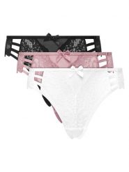 Hunkemöller Komplet 3 par fig brazylijskich 302720 Kolorowy. Figi damskie Hunkemöller, xs, bez wzorów, z syntetyku. Za 79.99 zł.