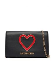 LOVE MOSCHINO Torebka JC4295PP0PK1300A Czarny. Czarne kopertówki damskie Love Moschino, bez wzorów, ze skóry, bez dodatków. Za 789.99 zł.