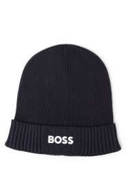 BOSS Green czapka z dzianiny Mężczyźni Bawełna niebieski, ONE SIZE. Niebieskie czapki i kapelusze męskie BOSS GREEN, bez wzorów, z bawełny. Za 299.95 zł.