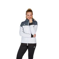 Damska bluza dresowa z kapturem Erima Change. Białe bluzy damskie Erima, bez wzorów, z dresówki, z kapturem, na fitness i siłownię. W wyprzedaży za 268.50 zł.