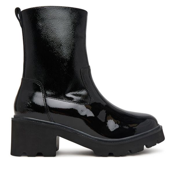 Botki Josef Seibel. Czarne botki damskie Josef Seibel, bez obcasa, na słupku, bez zapięcia. Za 489.99 zł.