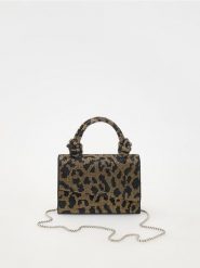 Torebka ze zwierzęcym motywem - wielobarwny. Torebki do ręki damskie Reserved, z aplikacjami, bez dodatków. W wyprzedaży za 65.99 zł.