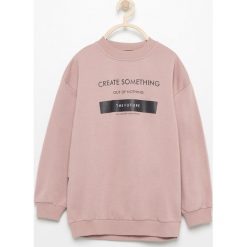 Bluza z minimalistycznym nadrukiem - Różowy. Bluzy dla dziewczynek marki Reserved. W wyprzedaży za 24.99 zł.