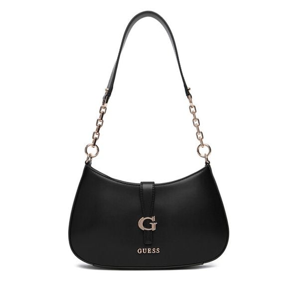 Torebka Guess. Czarne torebki do ręki damskie Guess, z aplikacjami, klasyczne, bez dodatków. Za 549.99 zł.