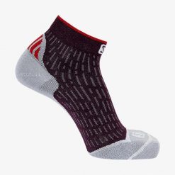 Skarpetki do biegania dla dorosłych Salomon Ultra Ankle. Czerwone skarpety męskie Salomon, bez wzorów. Za 55.00 zł.