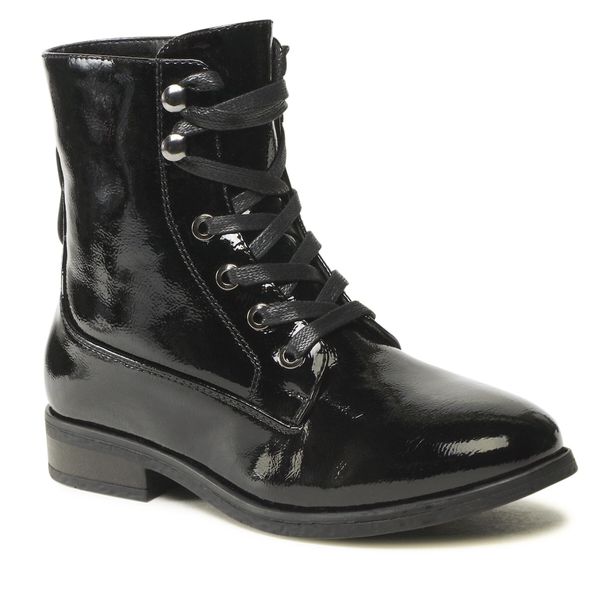 Trzewiki Jenny Fairy. Czarne botki damskie Jenny Fairy, bez obcasa, na płaskiej podeszwie, bez zapięcia. Za 169.99 zł.