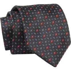 Krawat Grafitowy w Kwiatki, 7 cm, Elegancki, Klasyczny, Męski -ALTIES. Szare krawaty i muchy Alties, bez wzorów, z tkaniny, eleganckie. Za 49.00 zł.