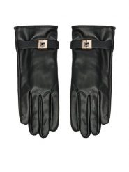 Guess Rękawiczki Damskie AW5188 NYL02 Czarny. Czarne czapki i kapelusze damskie Guess, z aplikacjami, z dzianiny. Za 269.99 zł.