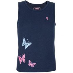 Bawełniany top dla dziewczynki Glemo — Latający motyl, roz. 128. Czerwone t-shirty i topy dla dziewczynek ZONE PERFECT, bez wzorów, z bawełny, bez ramiączek. Za 120.99 zł.