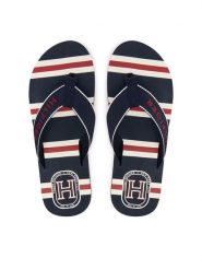 Tommy Hilfiger Japonki Stripes Beach Sandal FM0FM06003 Granatowy. Niebieskie klapki męskie Tommy Hilfiger, z materiału. Za 169.99 zł.