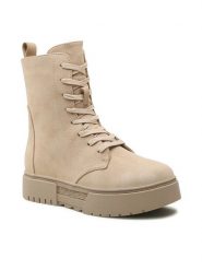 Jenny Fairy Trzewiki WS5895-04 Beżowy. Brązowe botki damskie Jenny Fairy, z materiału, bez obcasa, na płaskiej podeszwie, bez zapięcia. Za 107.99 zł.