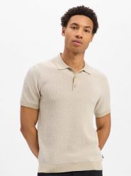JOOP! dzianinowa koszulka polo Mężczyźni Bawełna (100%) beżowy, XL. Brązowe koszulki polo męskie JOOP!, m, bez wzorów, z bawełny, bez kołnierzyka, bez ramiączek. Za 649.95 zł.