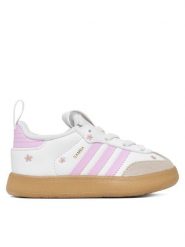 Adidas Sneakersy Samba Quickon KK0454 Biały. Białe buty sportowe dziewczęce Adidas, bez wzorów, ze skóry, bez zapięcia. Za 219.99 zł.