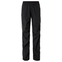 Zippowane spodnie przeciwdeszczowe dla kobiet do jazdy na rowerze VAUDE Yaras IV. Czarne spodnie sportowe damskie Vaude, bez wzorów, rowerowe. Za 678.25 zł.