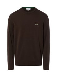 Lacoste Męski sweter Mężczyźni Bawełna brązowy jednolity, 6. Brązowe swetry przez głowę męskie Lacoste, m, bez wzorów, z bawełny, bez kołnierzyka. Za 649.95 zł.