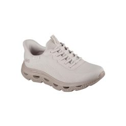 Buty SKECHERS SLIP-INS BOBS ARC WAVES Beżowy. Brązowe obuwie sportowe damskie Skechers, bez wzorów, z syntetyku, do biegania, Skechers Sport. Za 332.99 zł.