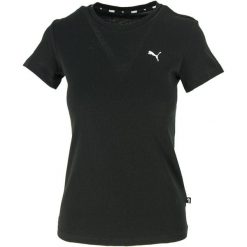 Koszulka treningowa damska Puma ESS Small Logo Tee. Czarne koszulki sportowe damskie Puma, xs, bez wzorów, bez kołnierzyka, bez ramiączek. Za 186.00 zł.