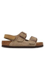 Birkenstock Sandały Milano As 1029465 D Beżowy. Brązowe sandały chłopięce Birkenstock, ze skóry, bez zapięcia. Za 389.99 zł.