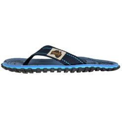 Japonki Gumbies Islander Abyss G-IS-MN-ABYSS niebieskie. Niebieskie klapki męskie z bawełny, sportowe. Za 261.27 zł.