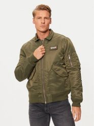 Schott NYC Kurtka bomber 210100RS Zielony Regular Fit. Zielone kurtki męskie Schott NYC, m, bez wzorów, z syntetyku, bez kaptura. Za 739.99 zł.