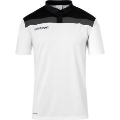Koszulka Uhlsport Offense 23. Białe koszulki sportowe męskie Uhlsport, bez wzorów, z bawełny, bez kołnierzyka, bez ramiączek, do piłki nożnej. Za 122.00 zł.