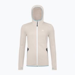 Bluza damska ORTOVOX Fleece Hoody. Białe bluzy damskie ORTOVOX, bez wzorów, bez kaptura, trekkingowe. Za 909.99 zł.