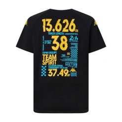 T-shirt Kappa Araton 24H Le Mans. Czarne t-shirty męskie Kappa, m, bez wzorów, sportowe, bez kołnierzyka. Za 254.00 zł.