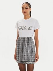 KARL LAGERFELD Spódnica mini 246W1200 Kolorowy Regular Fit. Spódnice damskie KARL LAGERFELD, bez wzorów, z bawełny, mini. Za 759.99 zł.
