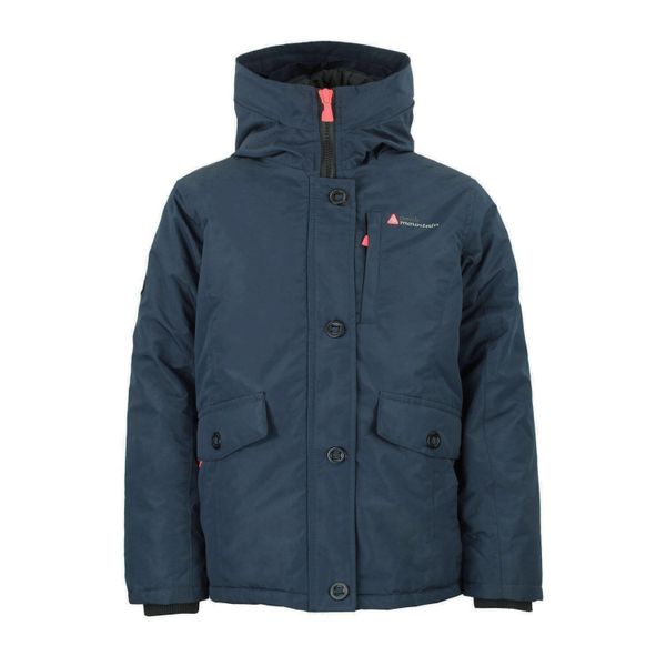 Dziewczęca parka narciarska Peak Mountain Falava. Niebieskie kurtki i płaszcze dla dziewczynek Peak Mountain, bez wzorów, z poliesteru, długie, bez kaptura. Za 221.00 zł.