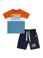 Komplet chłopięcy Leone 1947 Apparel New Basic koszulka i szorty z bawełny. Brązowe szorty dla chłopców LEONE 1947 APPAREL, bez wzorów, z bawełny. Za 193.66 zł.