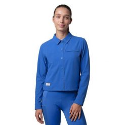 Damska letnia wierzchnia koszula kolarska gravel Kolarstwo Siroko Emberly-W Blue. Niebieskie koszule damskie SIROKO, na lato, xs, bez wzorów, z materiału, bez kołnierzyka, bez ramiączek. Za 380.00 zł.