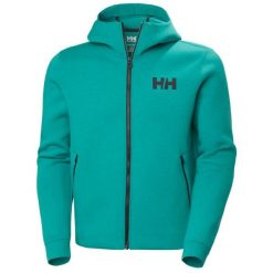Bluza z kapturem z pełnym zamkiem błyskawicznym Helly Hansen Ocean 2.0. Zielone bluzy męskie Helly Hansen, m, bez wzorów, z elastanu, z kapturem. Za 527.00 zł.