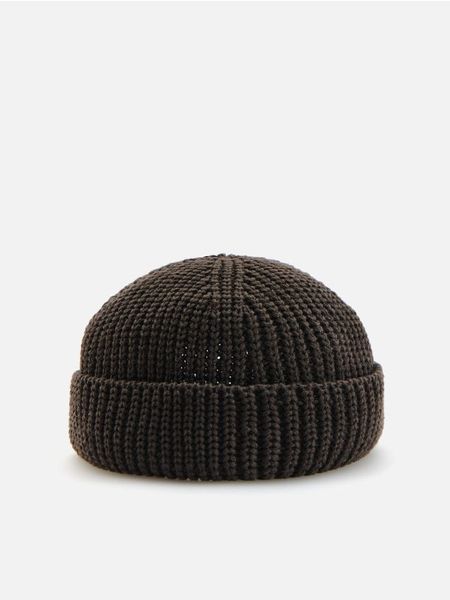 Czapka dokerka - ciemnobrązowy. Brązowe czapki i kapelusze męskie Reserved, bez wzorów. Za 79.99 zł.