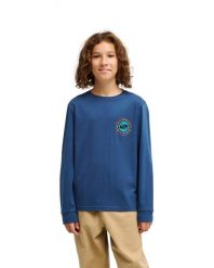 Koszulka dla Chłopcy EV DUALITY Niebieski. Niebieskie t-shirty dla chłopców Quiksilver, bez wzorów, z bawełny, bez ramiączek. Za 84.99 zł.