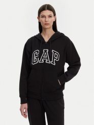 Gap Bluza 727433-04 Czarny Relaxed Fit. Czarne bluzy damskie GAP, xs, bez wzorów, z bawełny, bez kaptura. Za 149.99 zł.