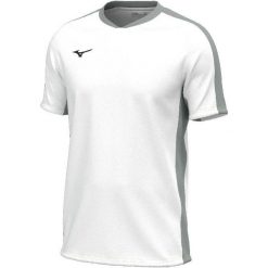 Koszulka treningowa Mizuno Team. Białe koszulki sportowe męskie Mizuno, l, bez wzorów, z materiału, bez kołnierzyka, bez ramiączek, na fitness i siłownię. Za 139.50 zł.