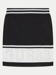 Guess Spódnica J4YD05 Z3GW0spó Czarny Regular Fit. Czarne spódniczki dla dziewczynek Guess, z aplikacjami, z bawełny. Za 149.99 zł.