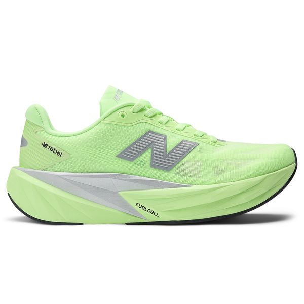 Buty damskie New Balance FuelCell Rebel v5 WFCXLZ5 – zielone. Zielone obuwie sportowe damskie New Balance, bez wzorów, z gumy, do biegania. Za 749.99 zł.