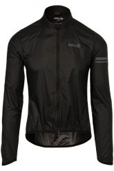 Męska kurtka rowerowa wiatroszczelna Essential lekka czarna. Czarne kurtki męskie AGU, l, bez wzorów, z materiału, wakacyjne, bez kaptura. Za 369.40 zł.
